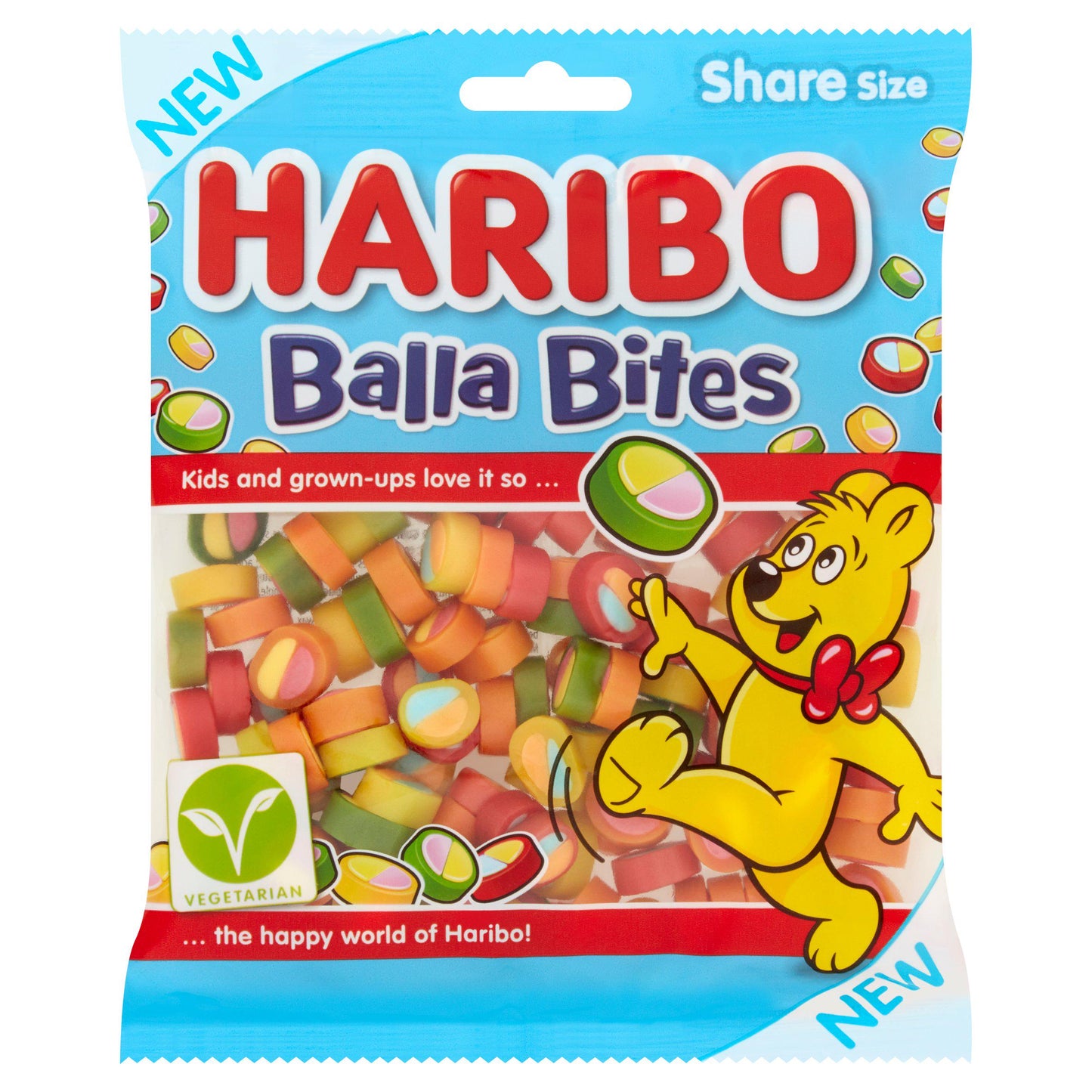 Haribo Balla Bites 140g chewy jelly sweets sharing bag