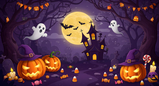 Depiction of halloween scenary 