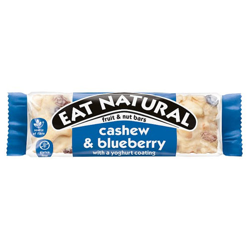 Eat Natural Cashew & Blueberry Yoghurt Bar 40g blueberry and cashew snack or treat