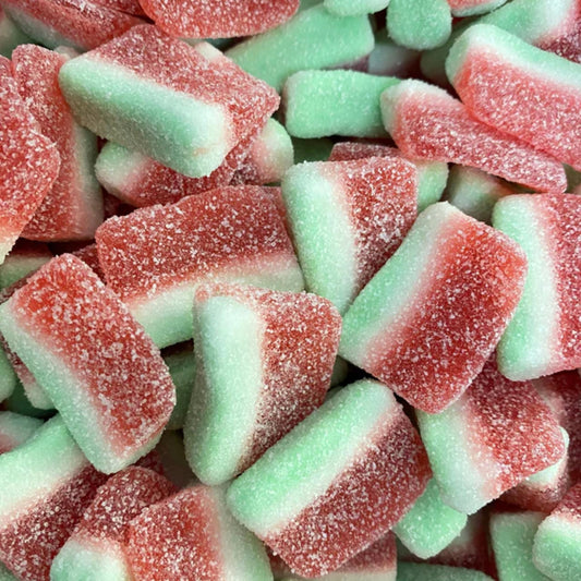 Fizzy watermelon slices pick ’n’ mix sweets with sour sugar coating