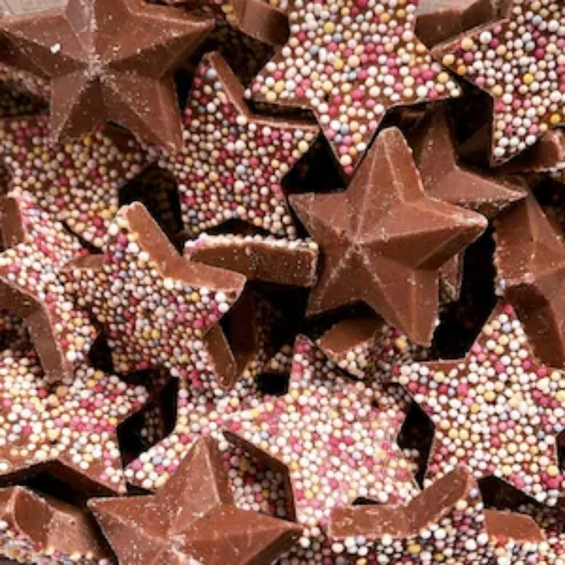 Hannah's Chocolate Stars with crunchy candy sprinkles Pick 'n' Mix sweets - Fresh Sweets | Mayflower Munchies Plymouth