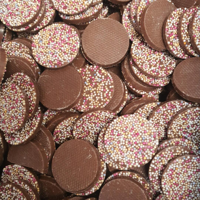 Hannah's Mega Jazzies chocolate-style Pick 'n' Mix sweets with colourful sprinkles - Fresh Sweets | Mayflower Munchies Plymouth