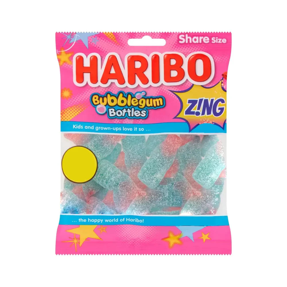 HARIBO Bubblegum Bottles 140g | Mayflower Munchies