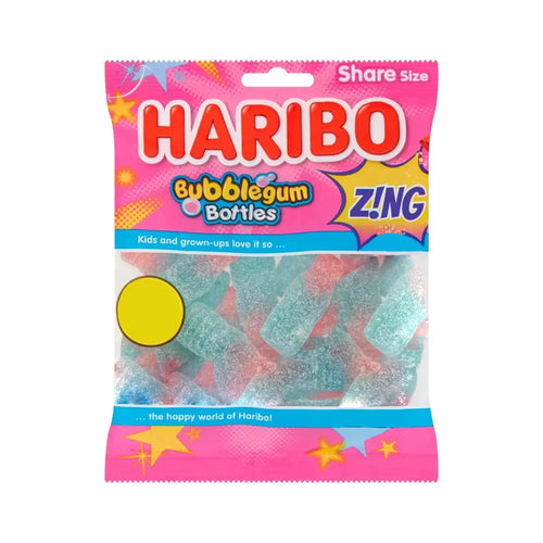 HARIBO Bubblegum Bottles 140g bagged sweets