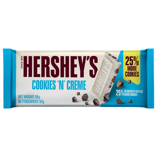 Hershey’s Cookies ’N’ Creme 90g white chocolate cookie bar