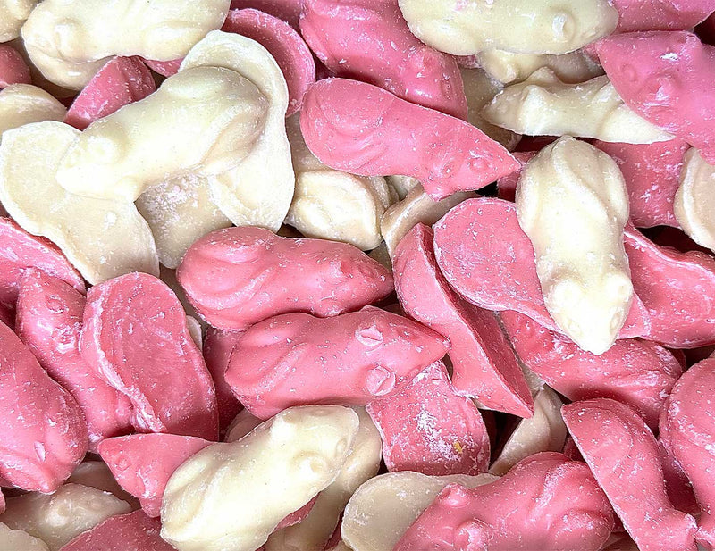 Pink & White Mice pick and mix sweet shop treat - Mayflower Munchies Plymouth UK