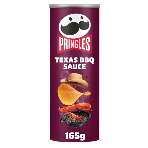 Pringles Texas BBQ Sauce 165g smoky Texas BBQ snack or treat