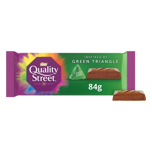 Quality Street Green Triangle Bar 84g hazelnut praline milk chocolate bar