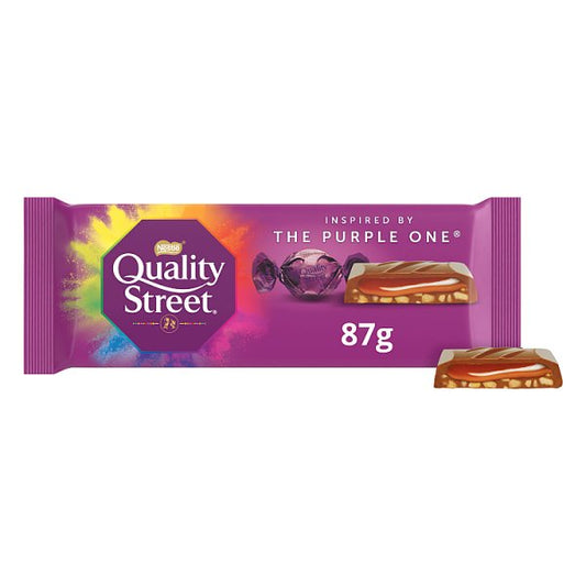 Quality Street The Purple One Bar 87g hazelnut caramel milk chocolate bar