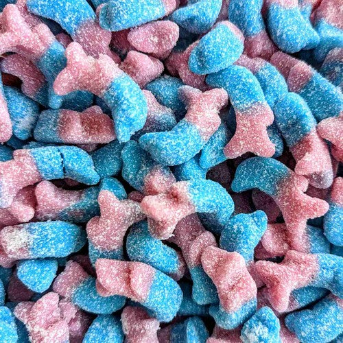 Vegan Bubblegum Dolphins pick and mix sweet shop treat - Mayflower Munchies Plymouth UK