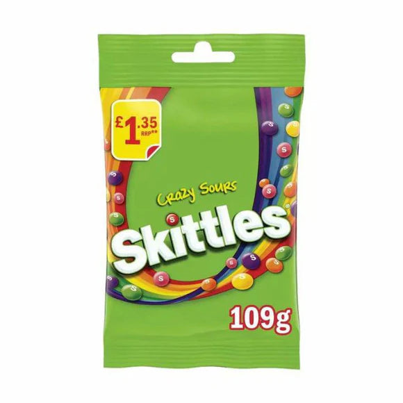 Skittles Crazy Sours 109g | Mayflower Munchies