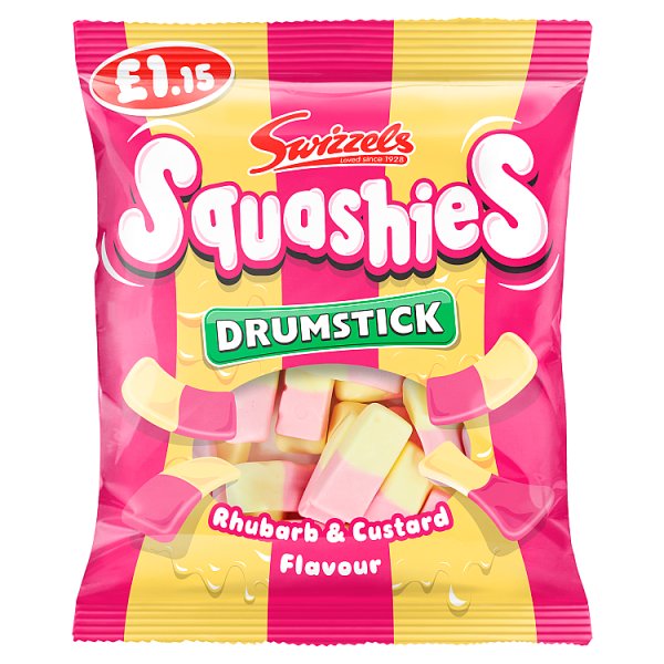 Swizzels Drumstick Squashies Rhubarb & Custard 120g | Mayflower Munchies