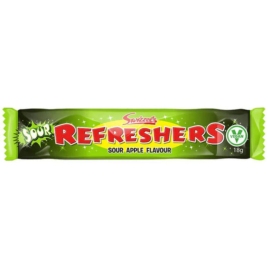 Swizzels Refreshers Sour Apple Chew Bar 18g sour apple retro sweet