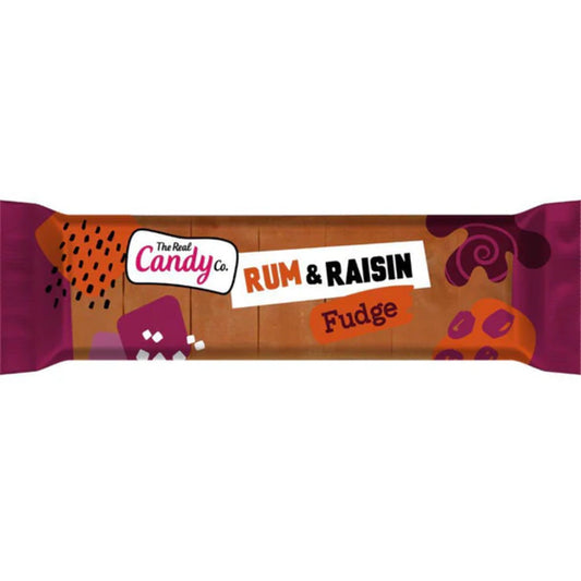 The Real Candy Co Rum & Raisin Fudge Bar 130g | Mayflower Munchies