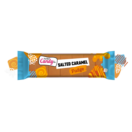 The Real Candy Co Salted Caramel Fudge Bar 130g retro fudge bar