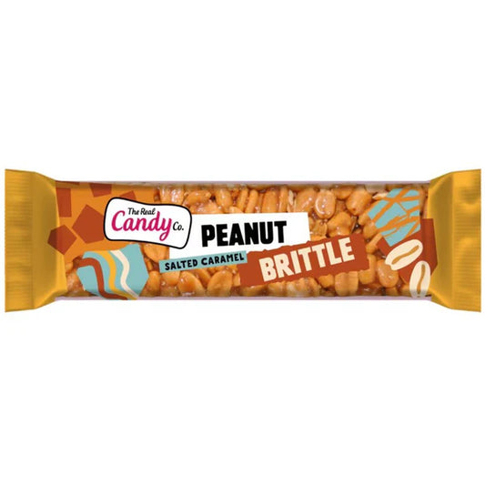 The Real Candy Co Salted Caramel Peanut Brittle Bar 100g crunchy retro sweet bar
