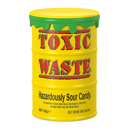 Toxic Waste Yellow Drum 42g hazardously sour candy
