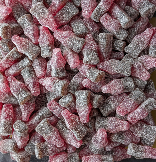 Vegan Fizzy Cherry Cola Bottles pick and mix sweets