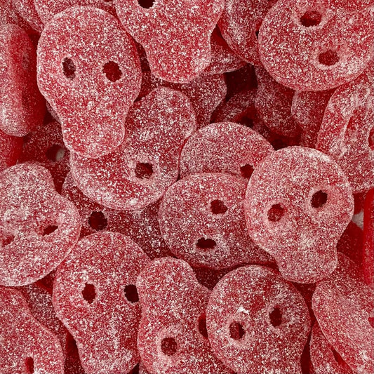 Vegan Fizzy Red Skulls Pick ’n’ Mix sweets from Mayflower Munchies